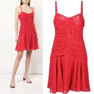 JILL JILL STUART Eyelet Ruched Cocktail Dress